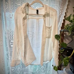 Bobi Cream Long-Sleeve Top